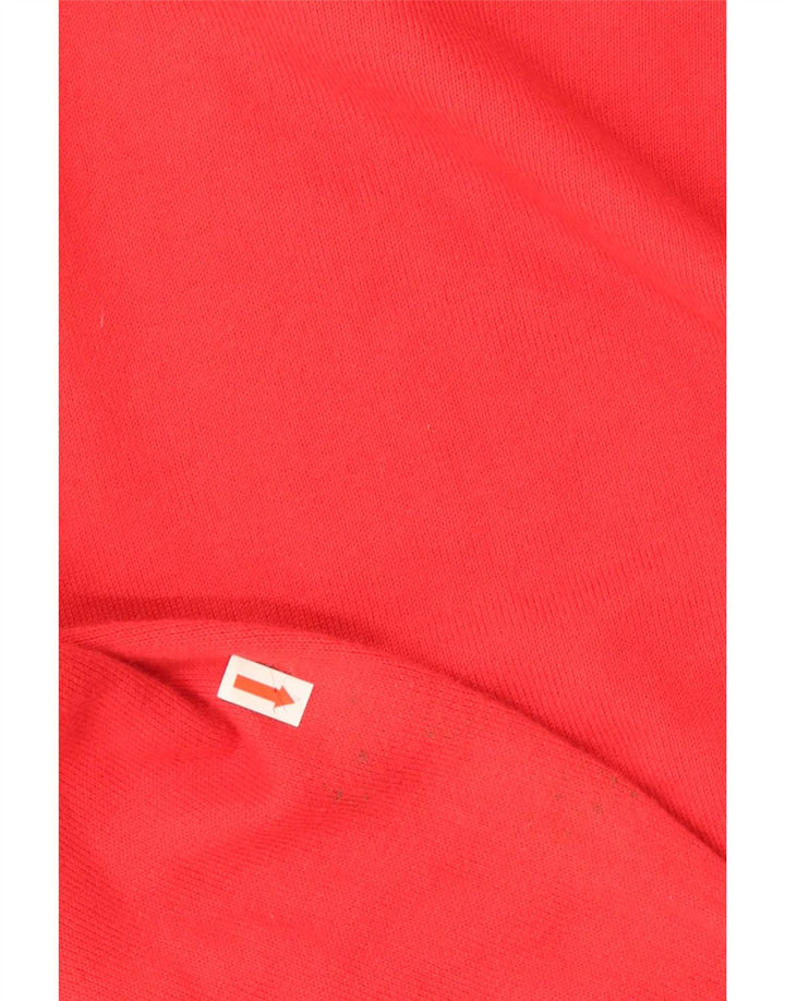 Trussardi Jeans Suéter masculino com gola V e algodão vermelho médio