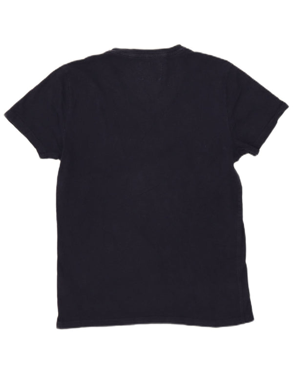 Camiseta masculina Superdry Top médio algodão azul marinho