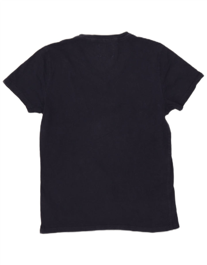 Camiseta masculina Superdry Top médio algodão azul marinho
