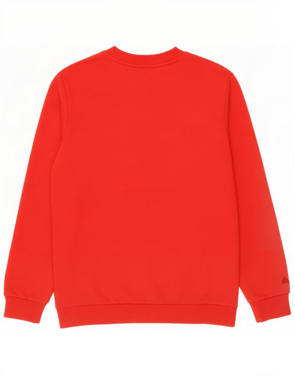 Fila moletom feminino gráfico oversized jumper UK 8 pequeno algodão vermelho