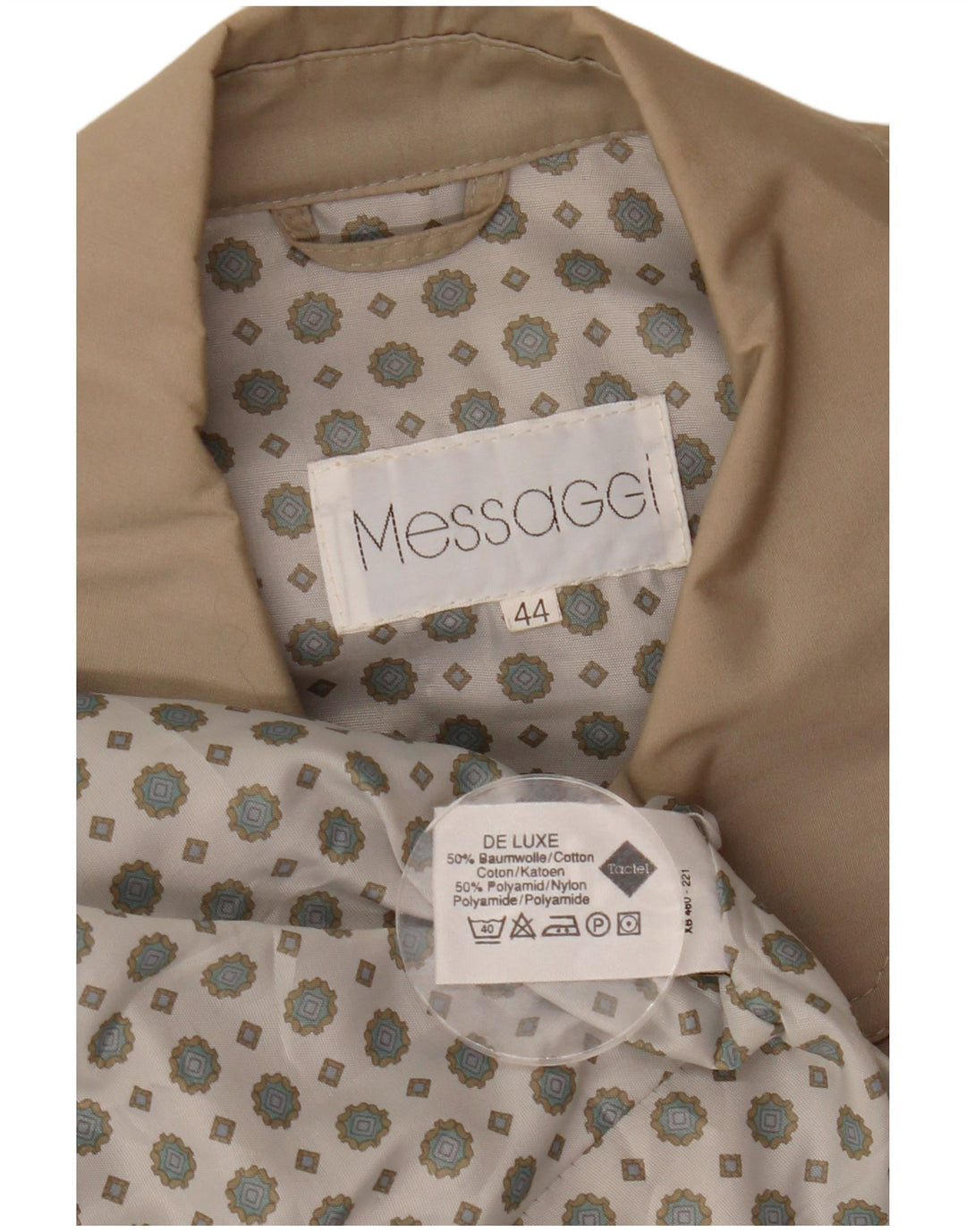 Capa de chuva oversized feminina vintage EU 44 XL algodão bege