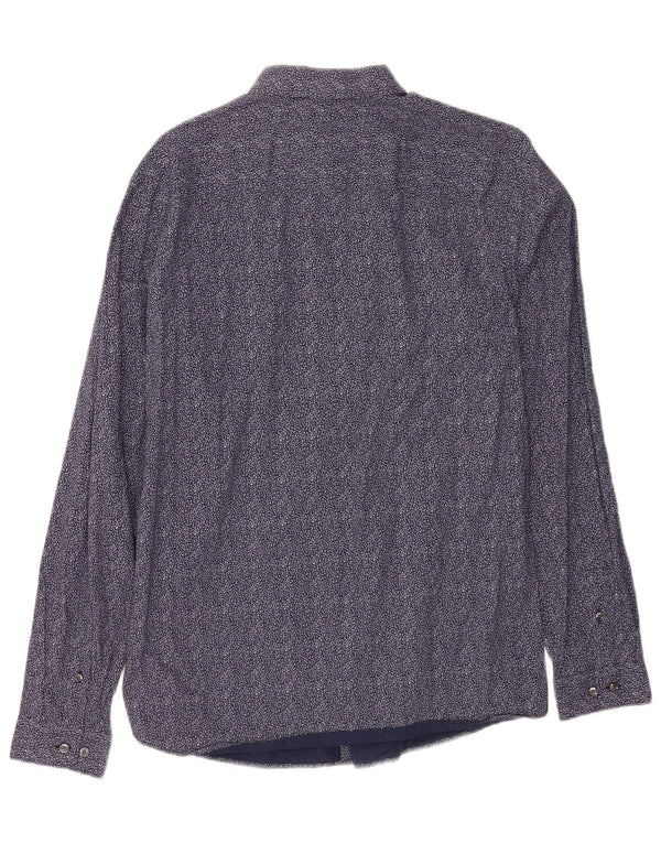 Camisa masculina Jack & Jones tamanho 42 grande algodão floral azul marinho