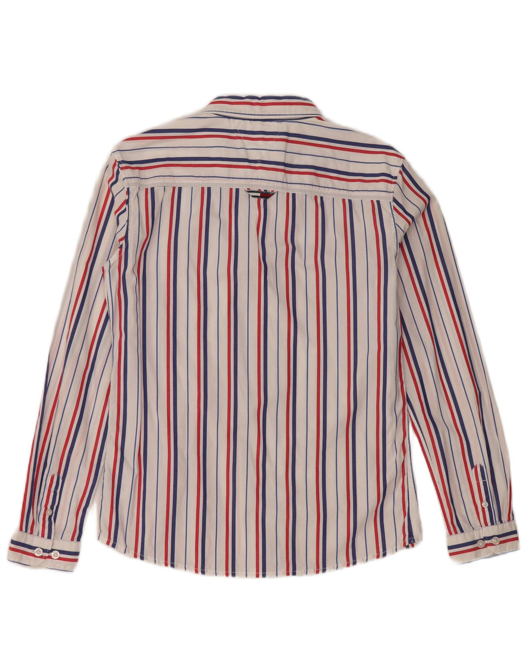 Camisa masculina TOMMY HILFIGER 13-14 anos algodão listrado branco