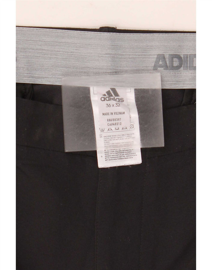 Calça Chino Reta Masculina Adidas W36 L32 Poliéster Preto