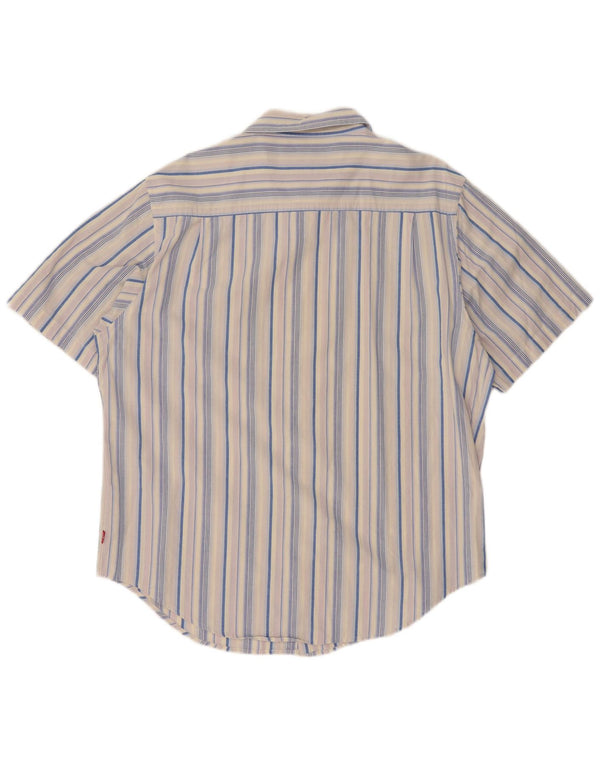 Camisa masculina de manga curta LEVI'S XL algodão listrado multicolorido