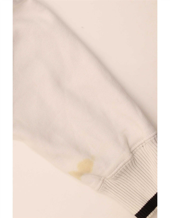 Rip Curl Suéter masculino com capuz e zíper gráfico pequeno algodão branco
