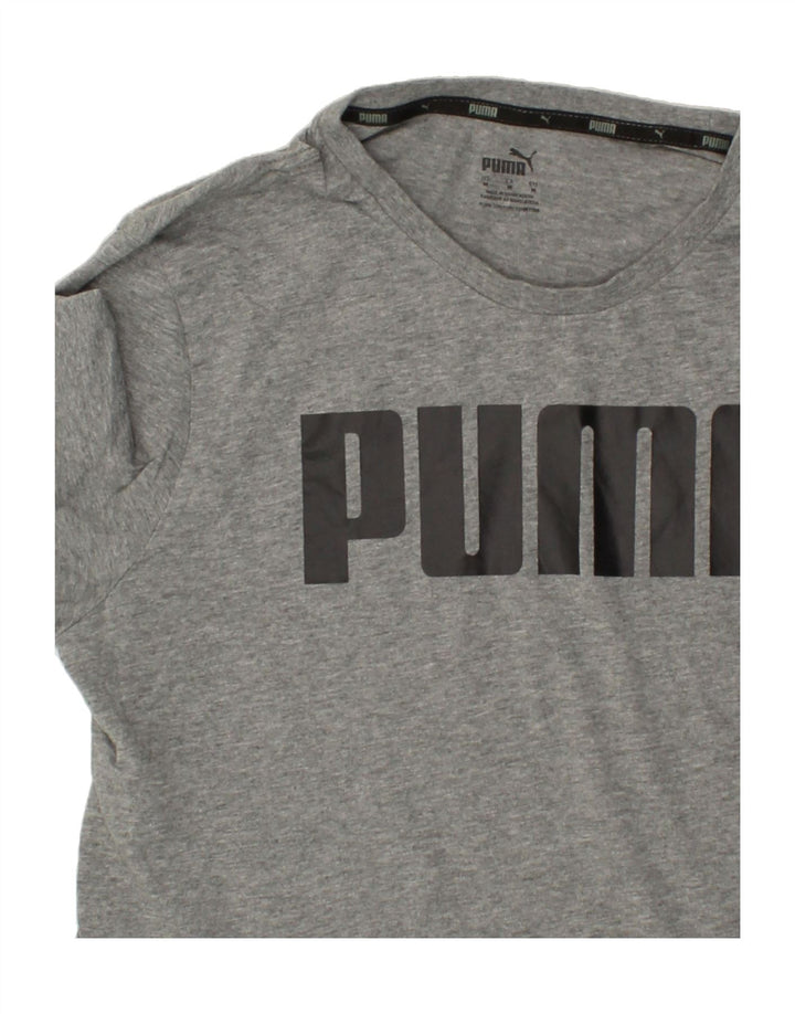 PUMA Mens Graphic T-Shirt Top Medium Grey Vintage Puma and Second-Hand Puma from Messina Hembry 