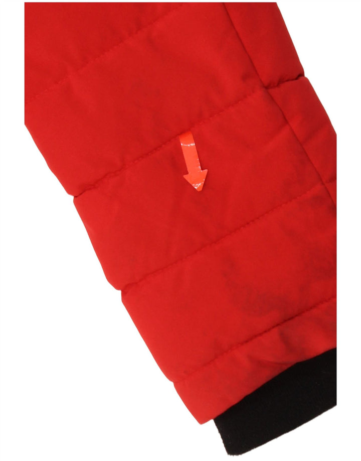 Jaqueta acolchoada com capuz superdimensionada feminina Superdry UK 10 poliéster vermelho pequeno