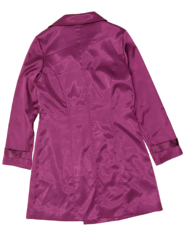 Sasha Womens Trench Coat UK 14 Médio Roxo