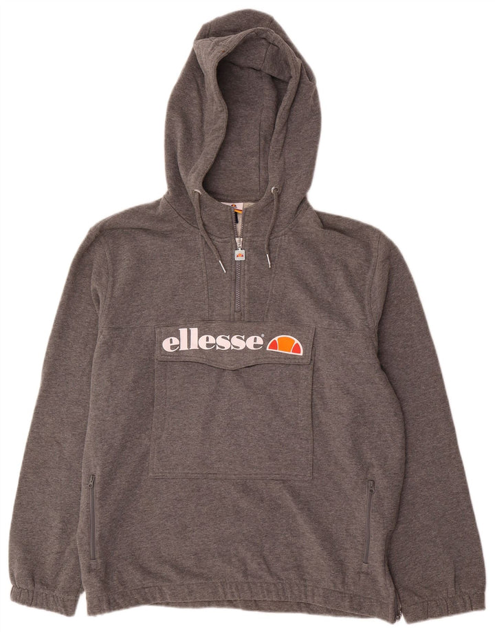 Ellesse moletom feminino oversized com capuz gráfico Reino Unido 12 cinza médio manchado