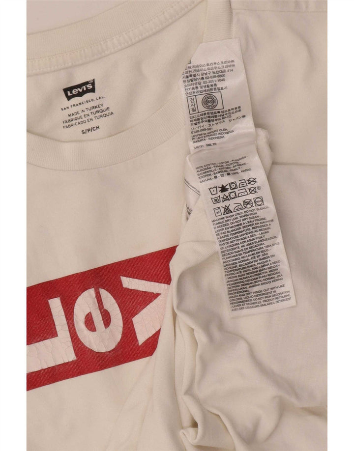 Camiseta gráfica masculina Levi's Top pequeno algodão branco