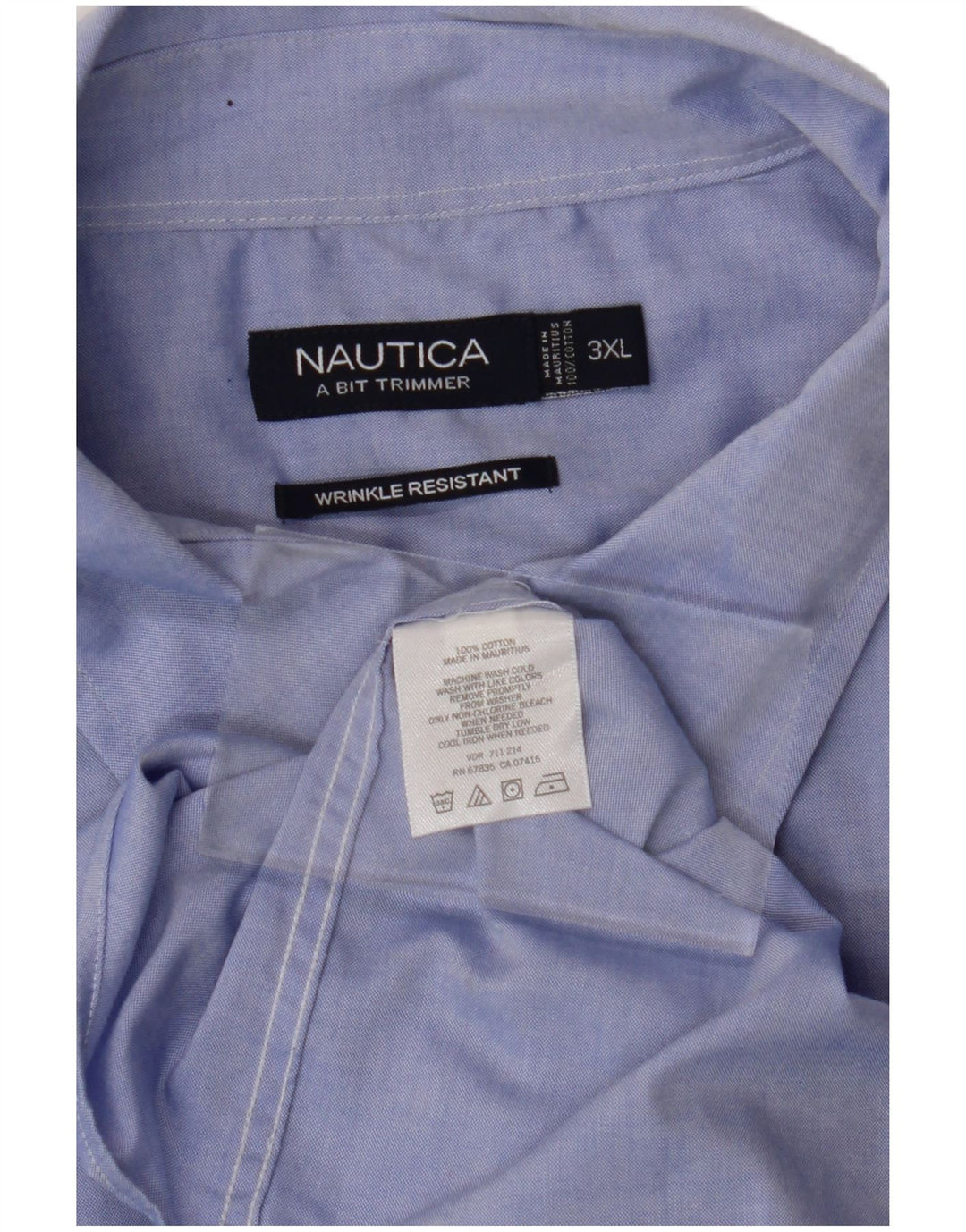 Camisa masculina NAUTICA 3XL algodão azul