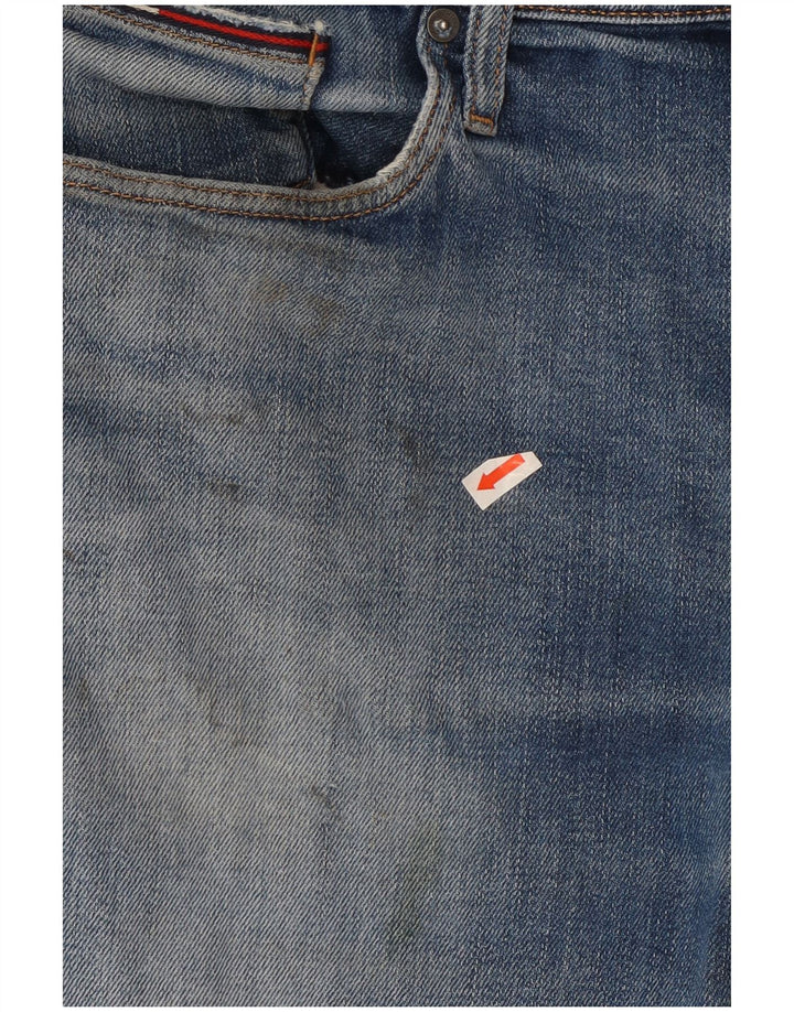 Jeans retos masculinos Tommy Hilfiger W36 L34 algodão azul
