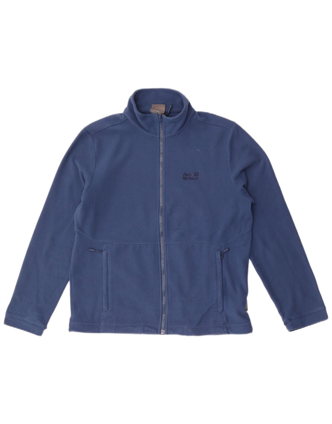 Jaqueta de lã masculina Jack Wolfskin Reino Unido 42 poliéster azul grande