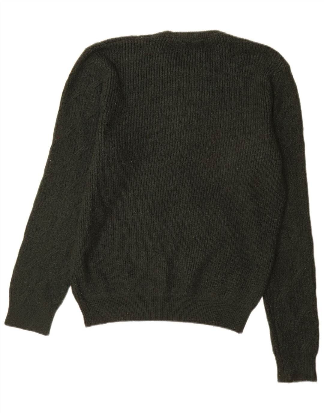 Suéter masculino Marks & Spencer com gola redonda em poliamida verde médio
