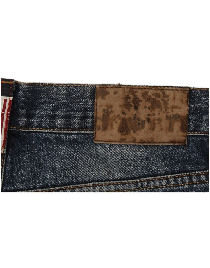 Jeans retos femininos vintage W30 L33 azul