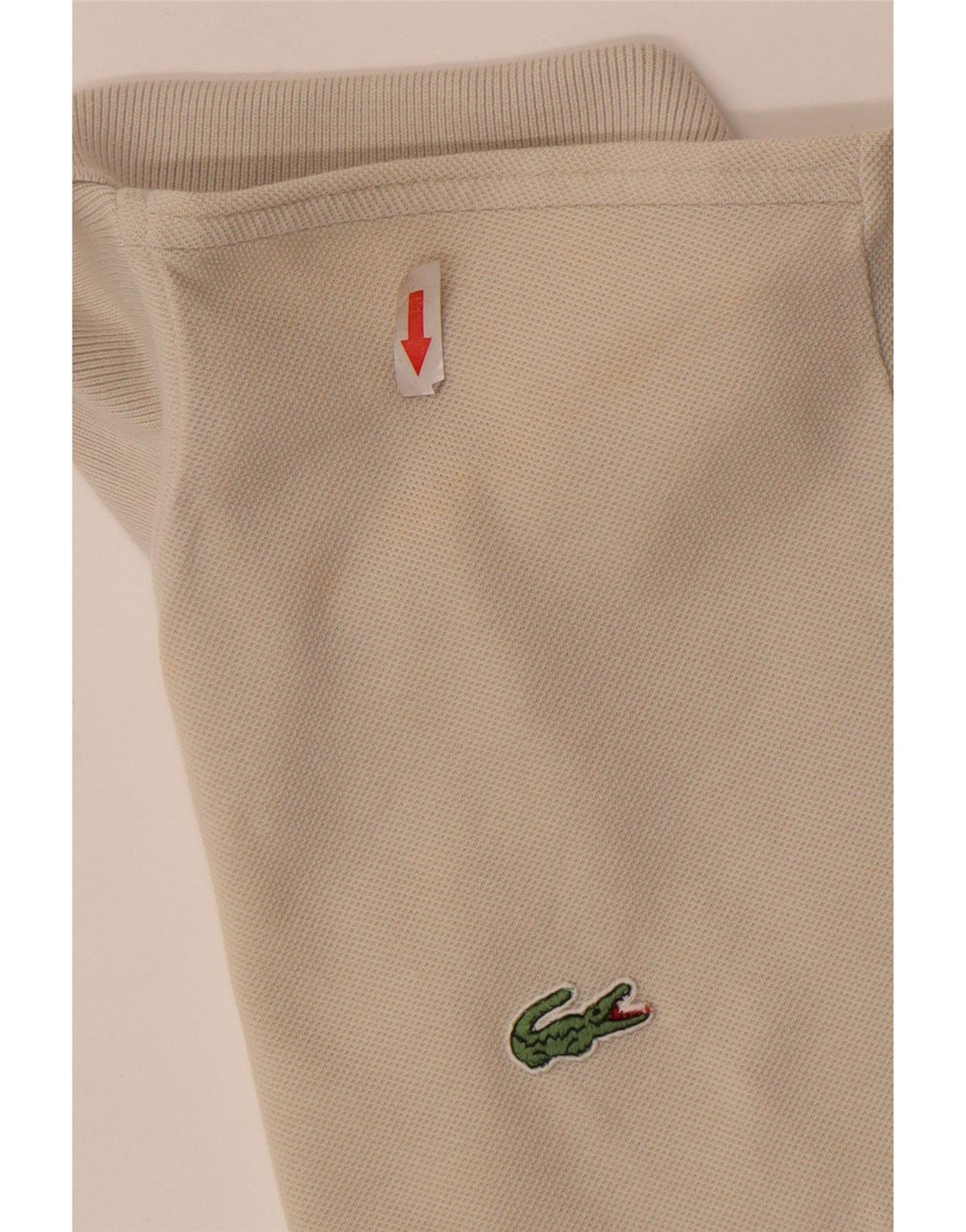 Camisa polo masculina Lacoste tamanho 4 médio algodão branco