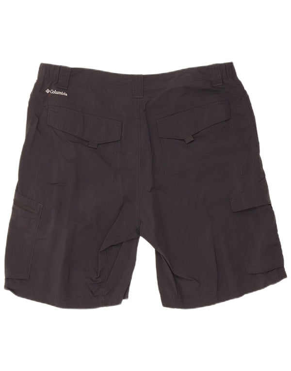 COLUMBIA Mens Omni-Shade Cargo Shorts W36 Grande Nylon Preto