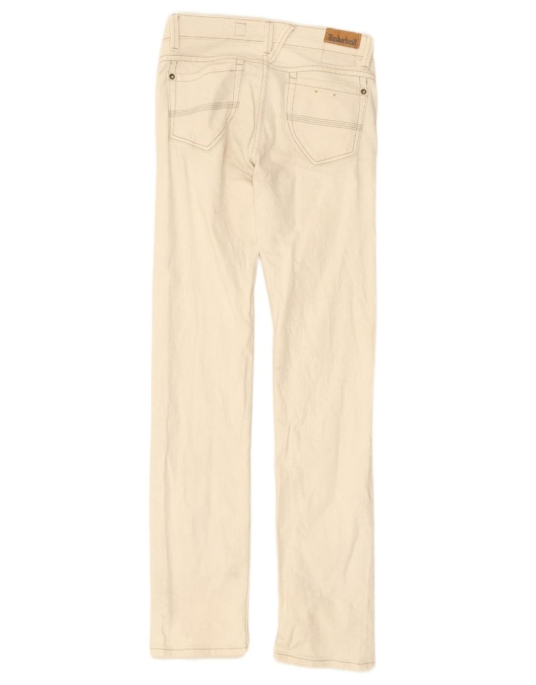 Jeans retos femininos TIMBERLAND W25 L30 algodão branco