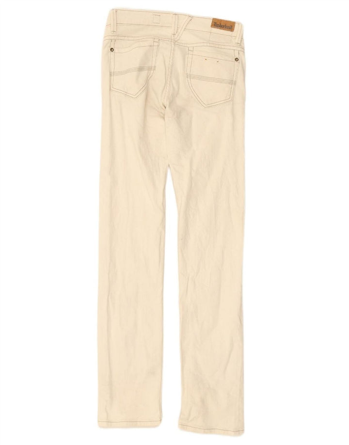 Jeans retos femininos TIMBERLAND W25 L30 algodão branco