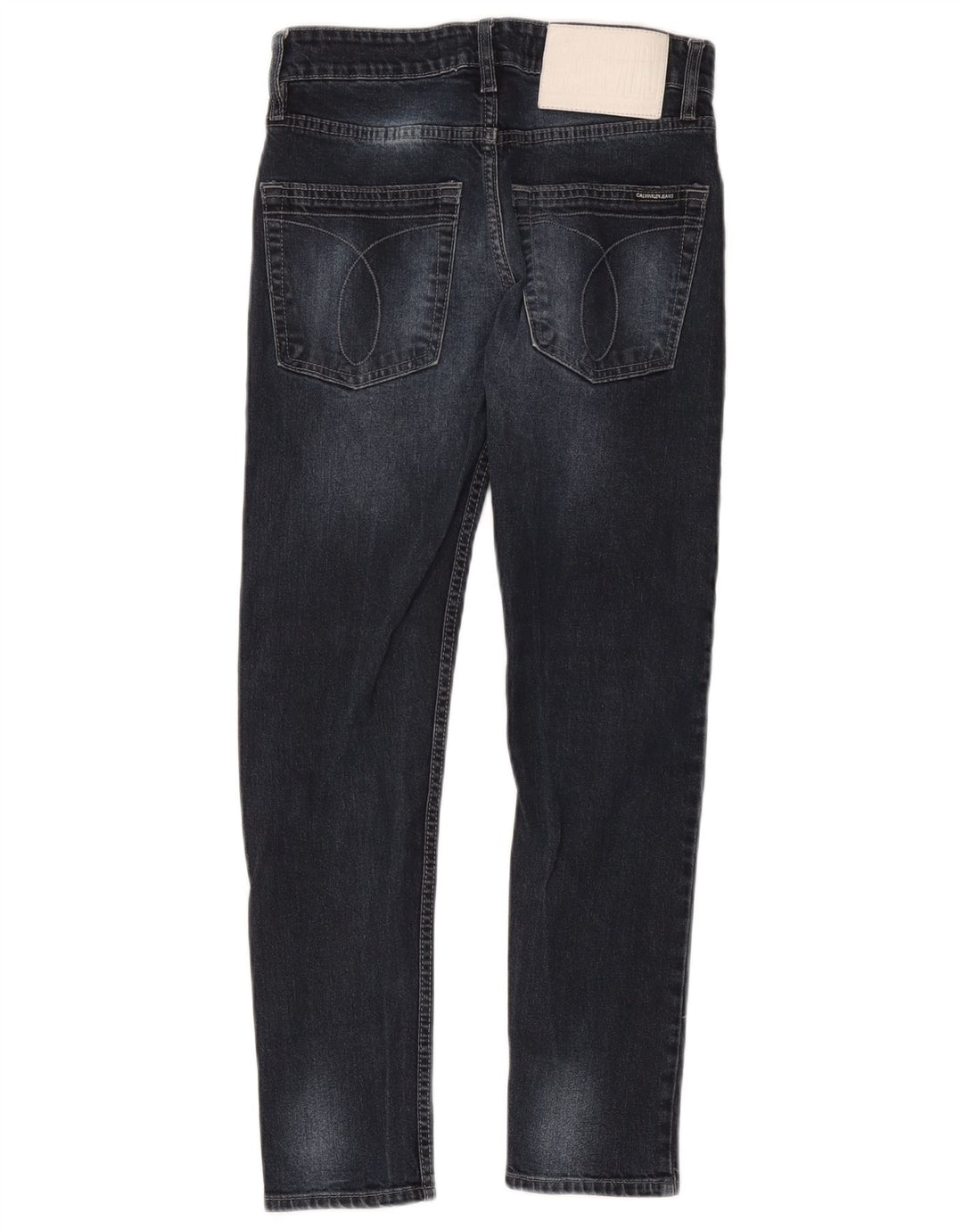 Calvin Klein Masculino Slim Jeans W30 L28 Azul Marinho Algodão