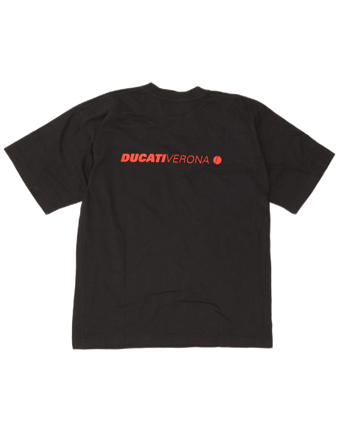 Camiseta gráfica masculina Ducati Top médio algodão preto