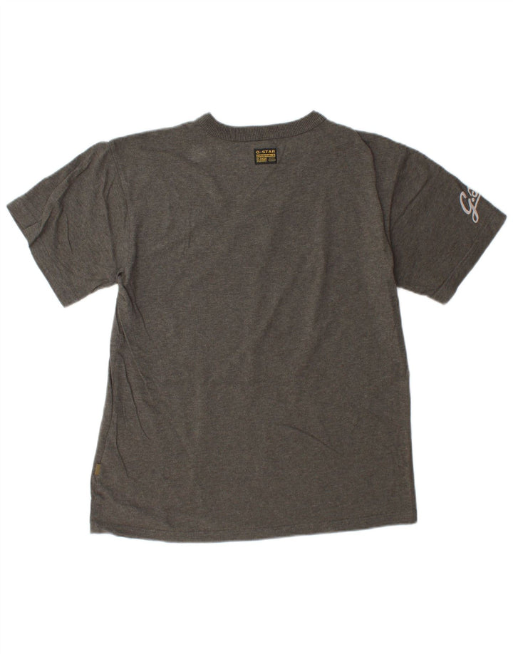 Camiseta gráfica masculina G-Star Raw Top grande algodão cinza
