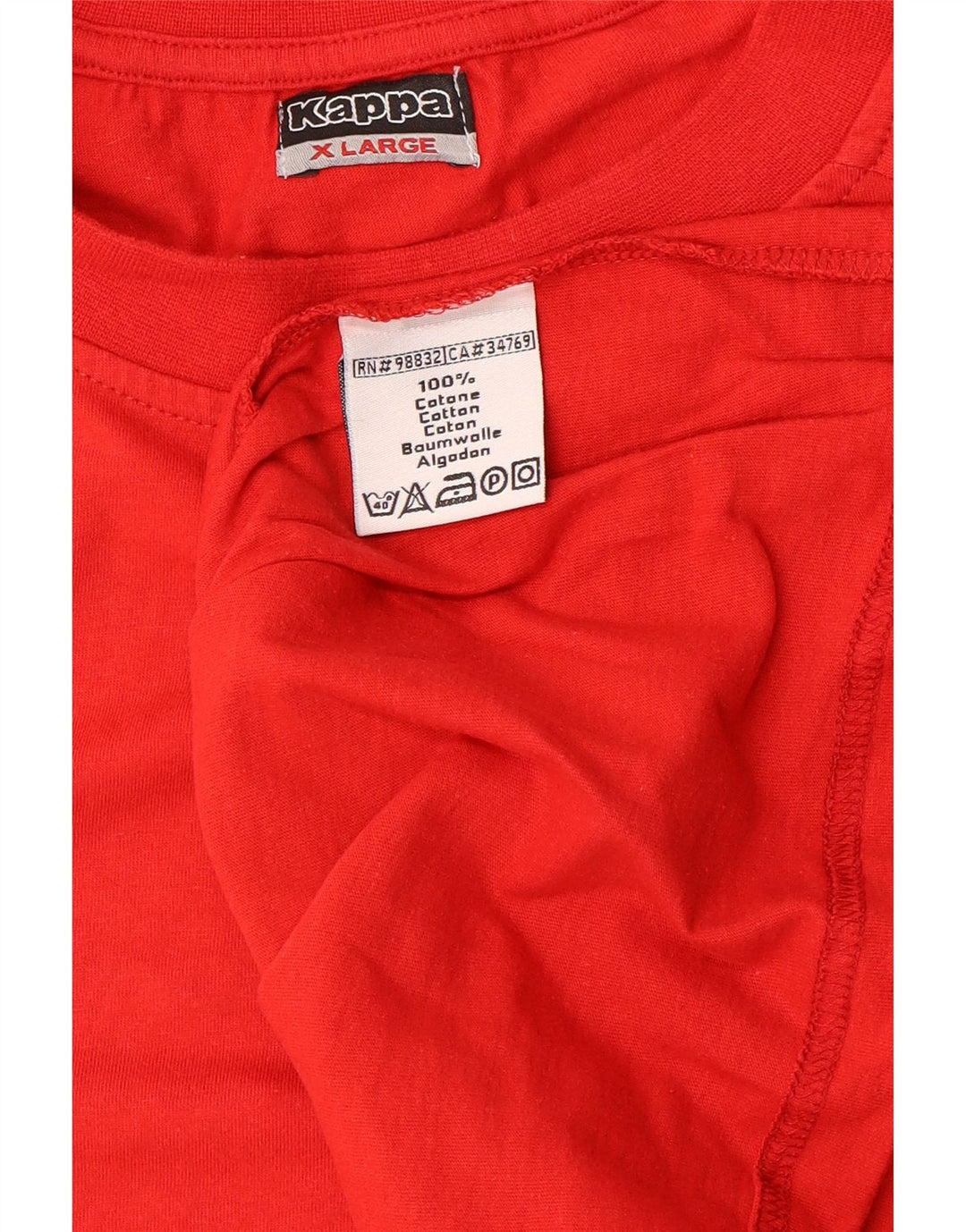 Camiseta masculina KAPPA Top XL algodão vermelho