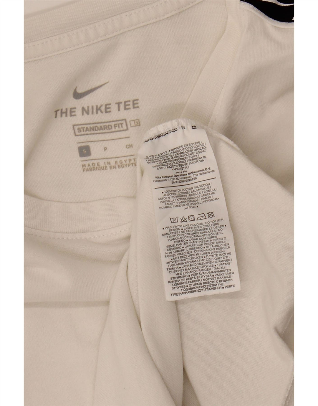 NIKE Mens Standard Fit Graphic T-Shirt Top Small White Cotton