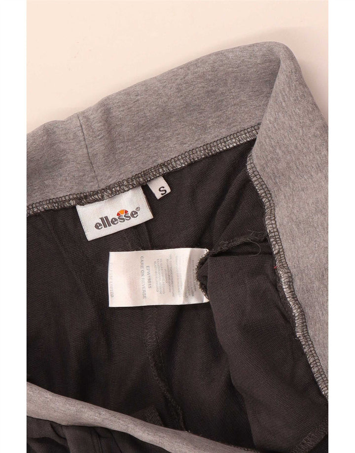 Ellesse Calça esportiva feminina joggers pequena cinza colorblock algodão