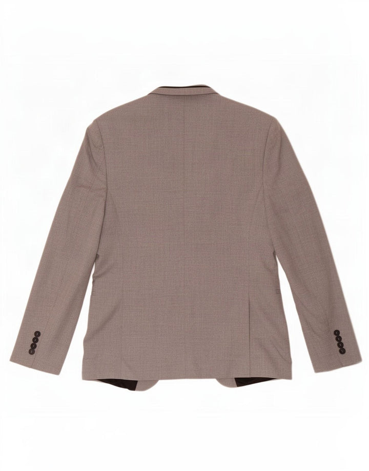 Jaqueta blazer masculina Zara com 1 botão EU 48 cinza médio