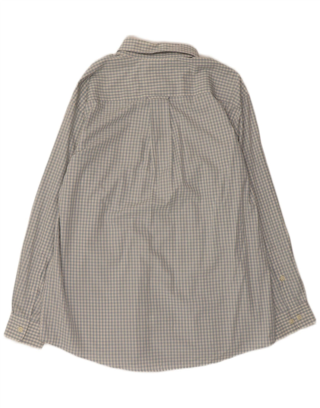 Camisa masculina Orvis grande algodão guingão azul