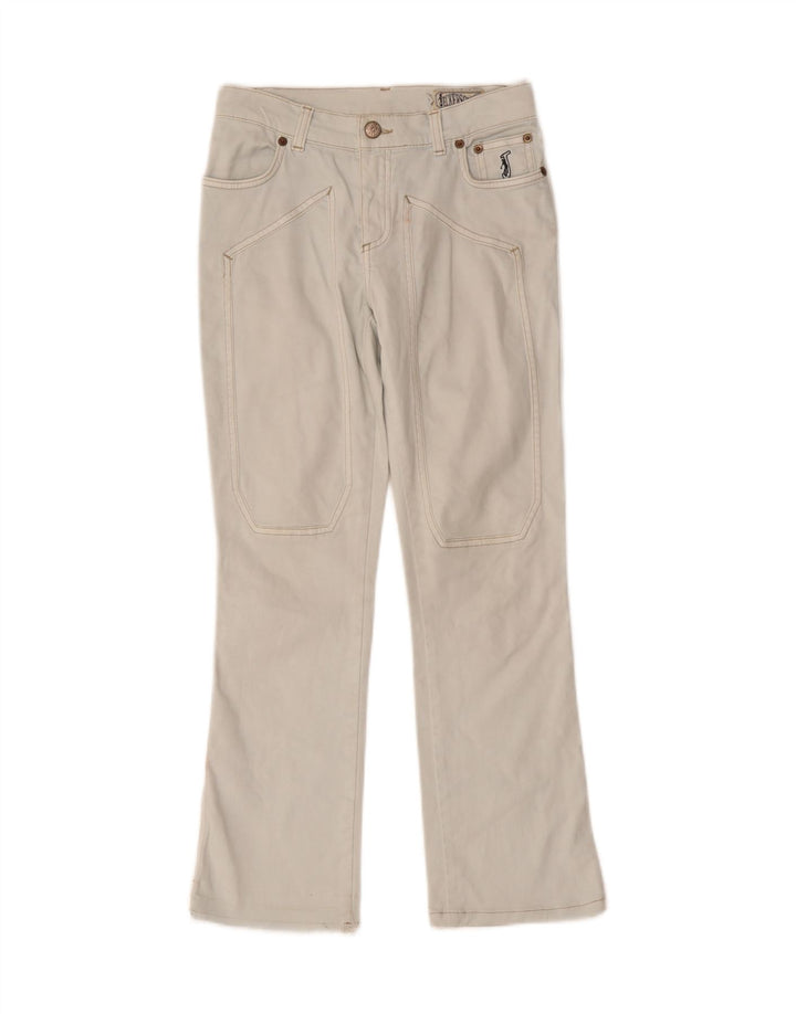 JECKERSON Womens Bootcut Casual Trousers W25 L26 Grey Cotton Vintage Jeckerson and Second-Hand Jeckerson from Messina Hembry 