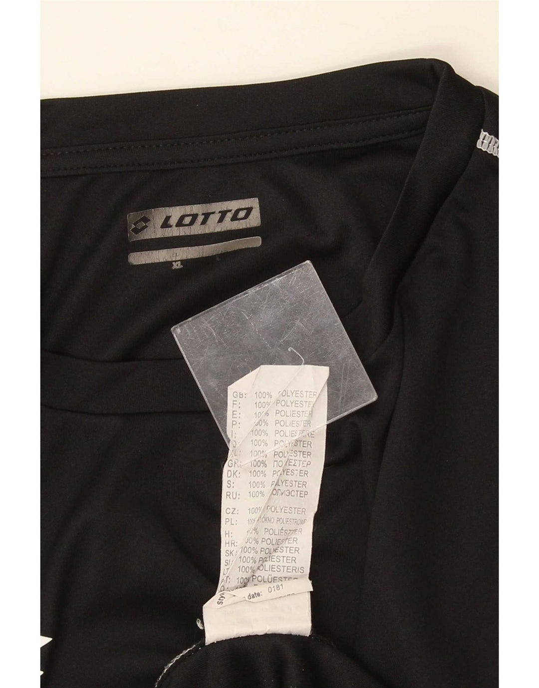 Camiseta masculina Lotto Top grande poliéster preto
