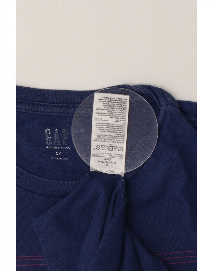 Camiseta masculina gráfica Gap Top pequeno algodão azul