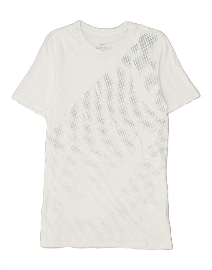 NIKE Mens Athletic Cut Graphic T-Shirt Top XS White Cotton Vintage Nike and Second-Hand Nike from Messina Hembry 