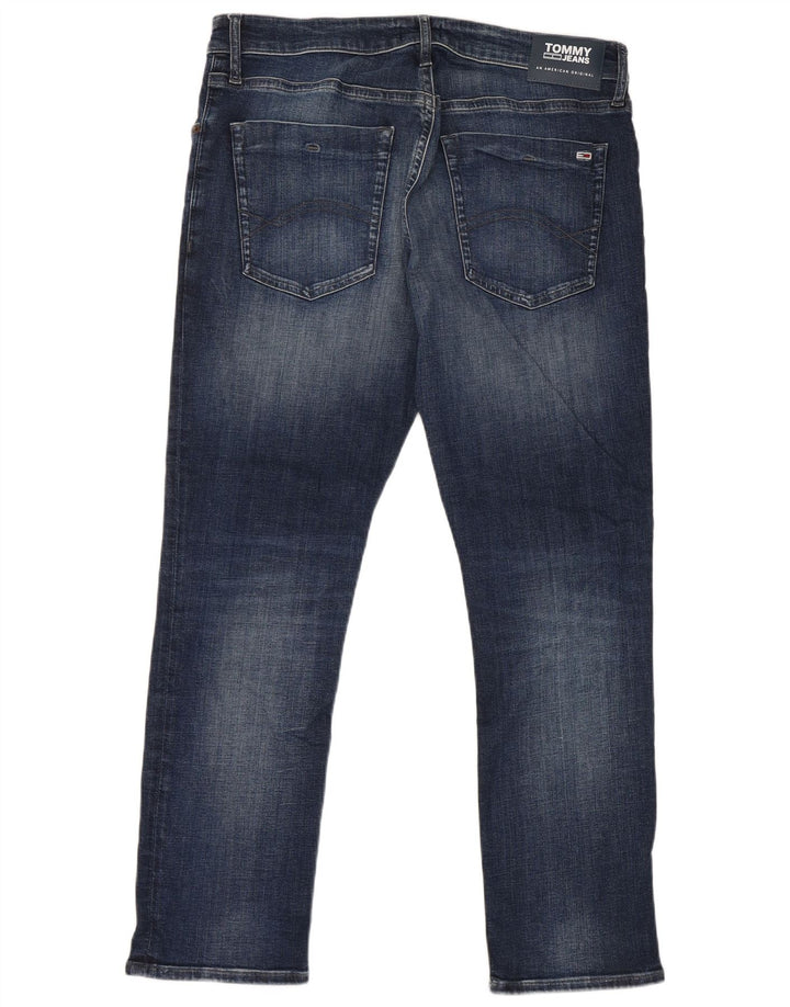 Tommy Hilfiger Masculino Slim Jeans W36 L30 Azul Algodão