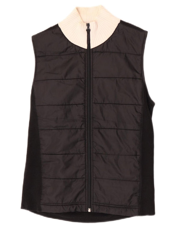 Colete feminino Tommy Hilfiger UK 12 médio preto colorblock algodão
