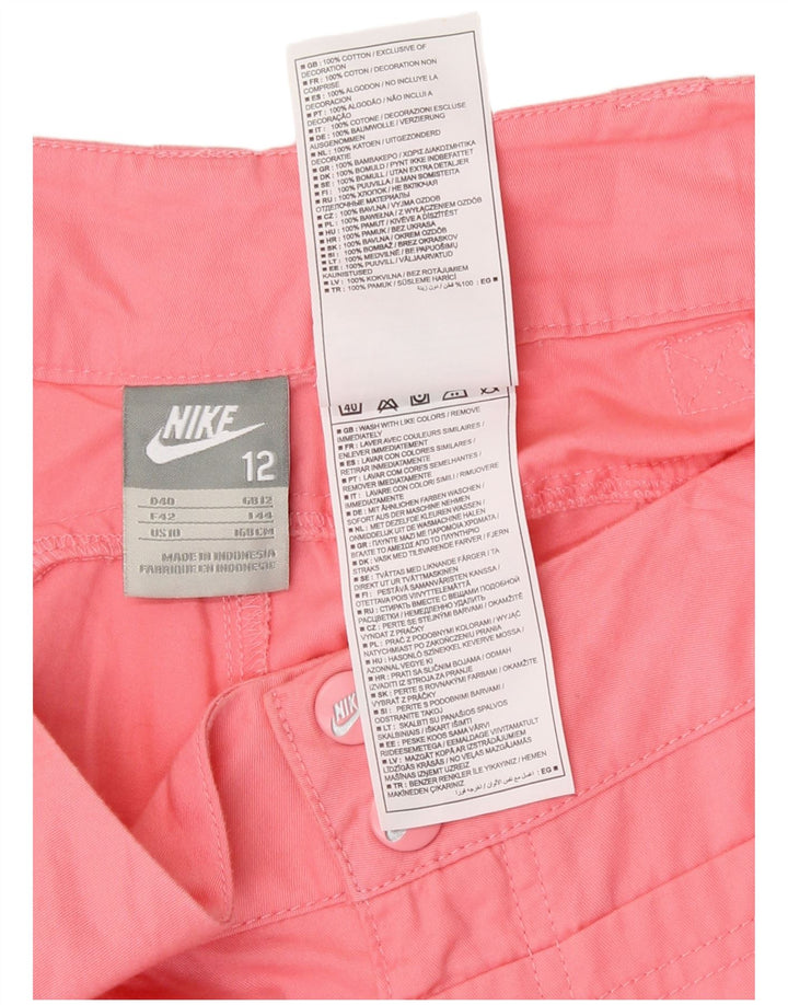 Bermuda feminina Nike UK 12 médio W30 algodão rosa