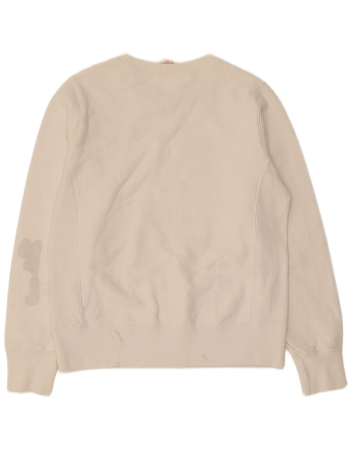 Jumper de moletom feminino Champion UK 16 grande algodão branco