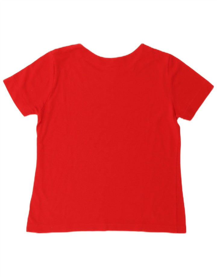 Camiseta feminina LACOSTE tamanho superior 44 grande vermelho