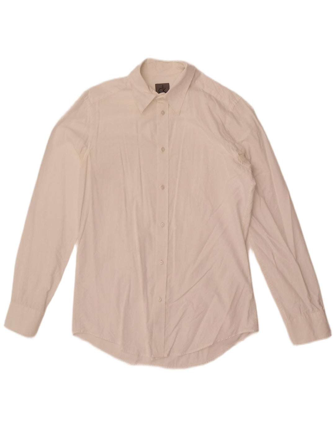 Camisa masculina Calvin Klein Slim Fit pequena branca