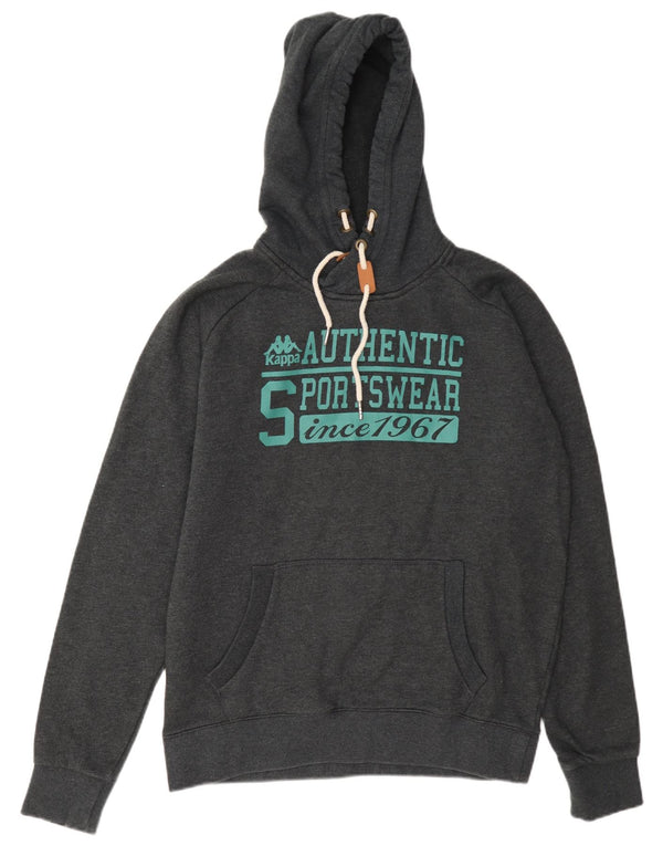 Kappa Mens Graphic Hoodie Jumper XL Cinza Algodão