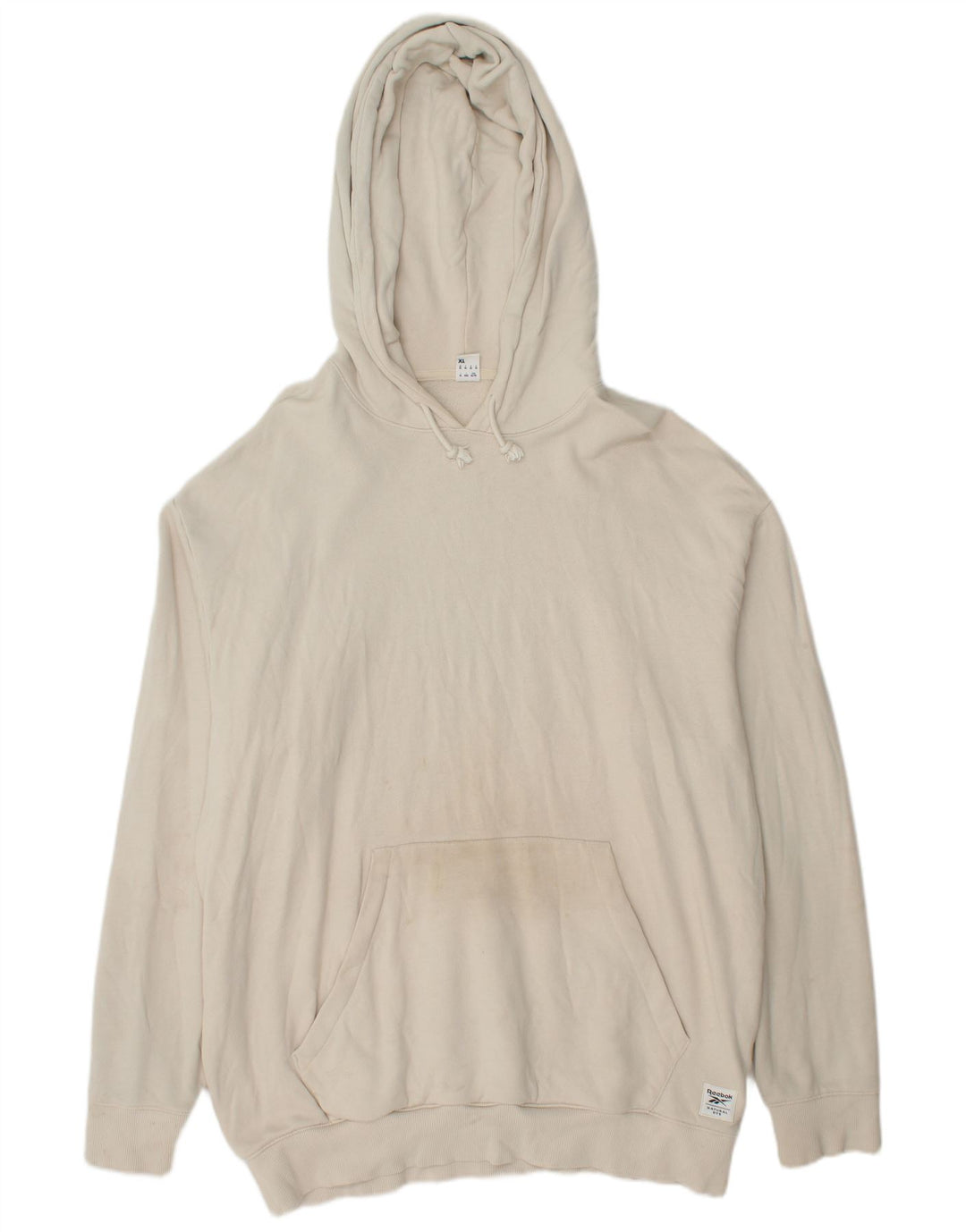 REEBOK Mens Hoodie Jumper XL Algodão Branco