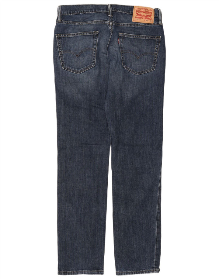 LEVI'S Masculino 511 Slim Jeans W32 L32 Azul Algodão