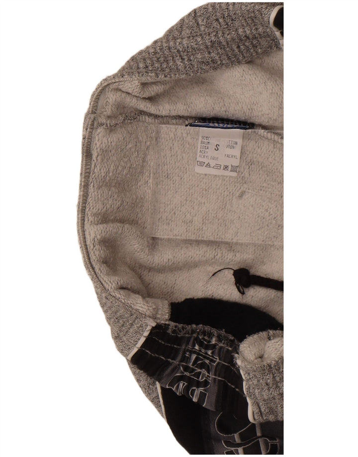 Calça masculina Asics Graphic Tracksuit pequena cinza colorblock algodão