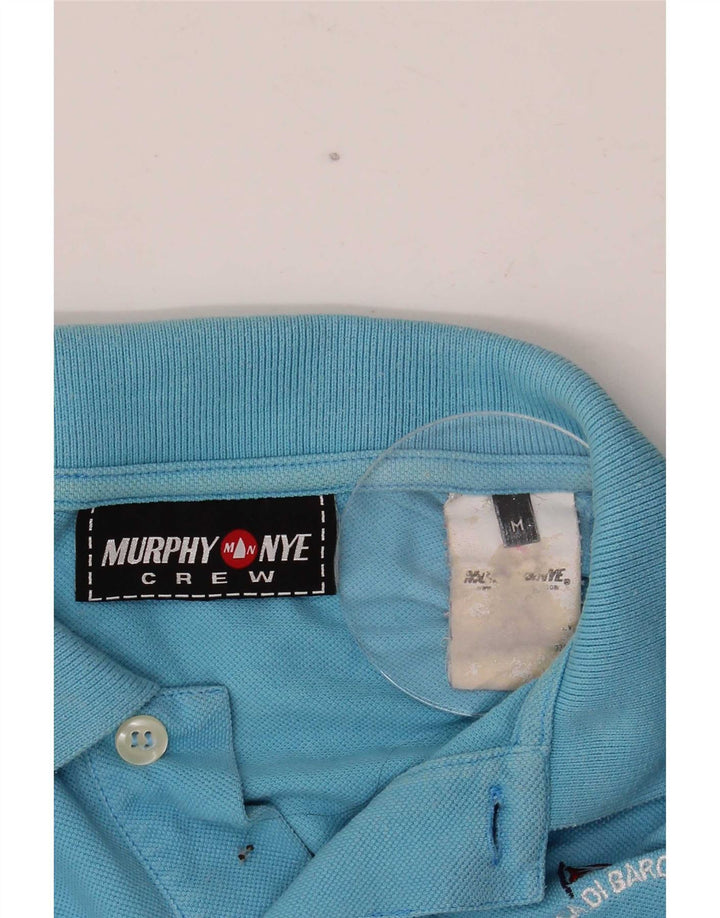 Camisa pólo gráfica masculina Murphy & Nye azul médio