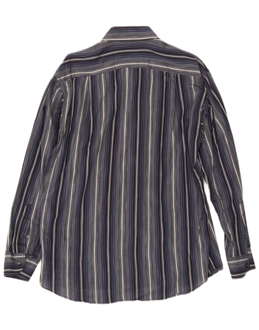Camisa masculina Roccobarocco tamanho 39 15 1/2 médio azul marinho listrado