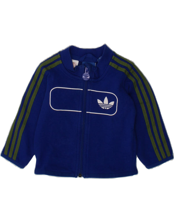 ADIDAS Baby Boys Graphic Tracksuit Top Jacket 3-6 Meses Azul Algodão