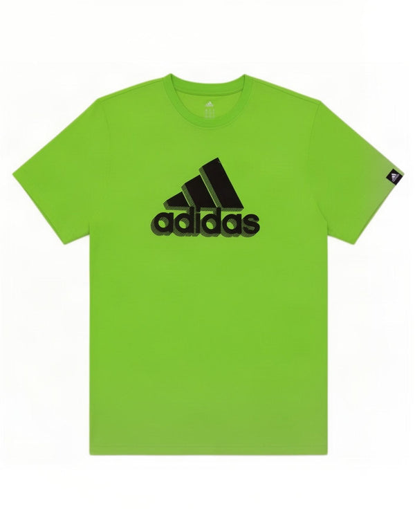Adidas Mens Climalite Graphic Camiseta Top Médio Algodão Verde